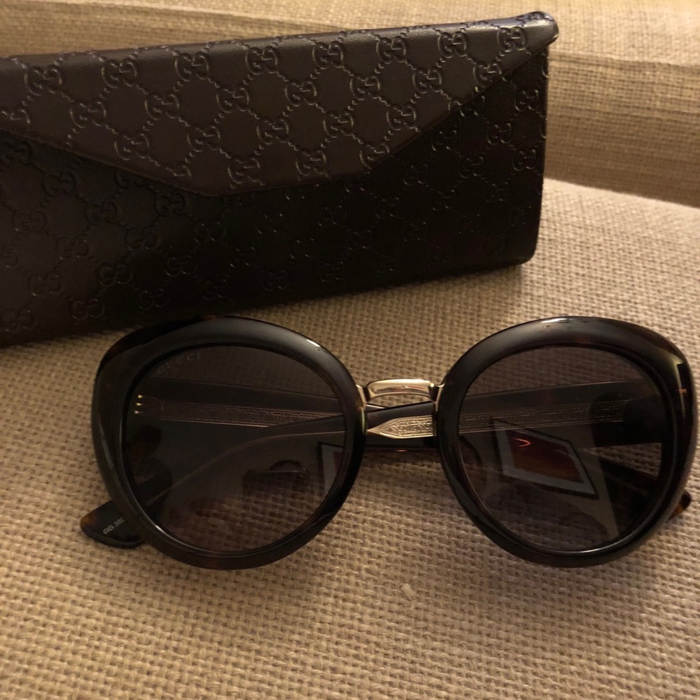 NWT Gucci Cat Eye Gold Tortoise Shell Sunglasses - Picture 5 of 8